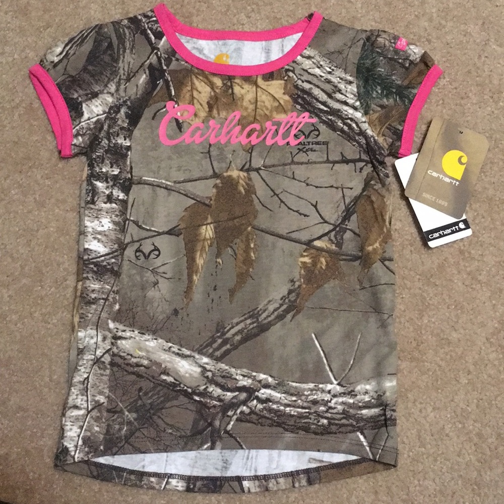 Carhartt Pink & Camouflaged T-Shirt, 3T